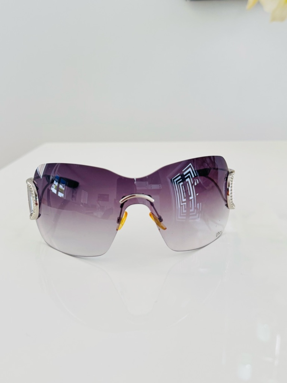 RARE ๐ฆ Authentic DIOR rimless Diorly 1 Swarovski sunglasses - Picture 3 of 8
